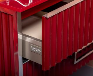 Тумба под раковину Armadi Art Monaco 80см бордо/хром 867-080-RCR